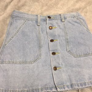 Jean button up skirt